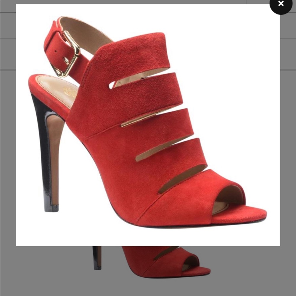Sexy red suede heels- Isola